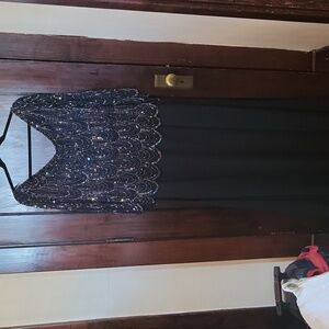 Used, Navy blue formal dress.